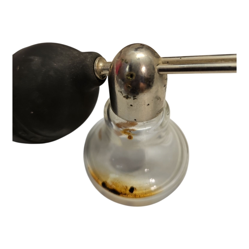 Vintage DeVilbiss No 127 Spray Bottle Glass Atomizer Black Squeeze bulb - Picture 5 of 6